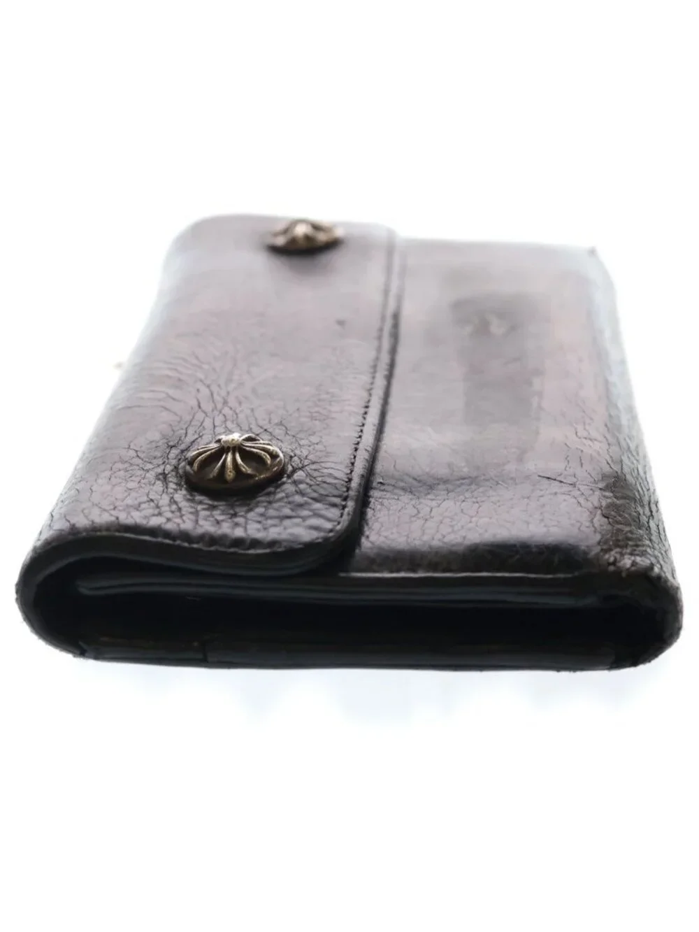 Chrome Hearts Wave Leather Wallet Black